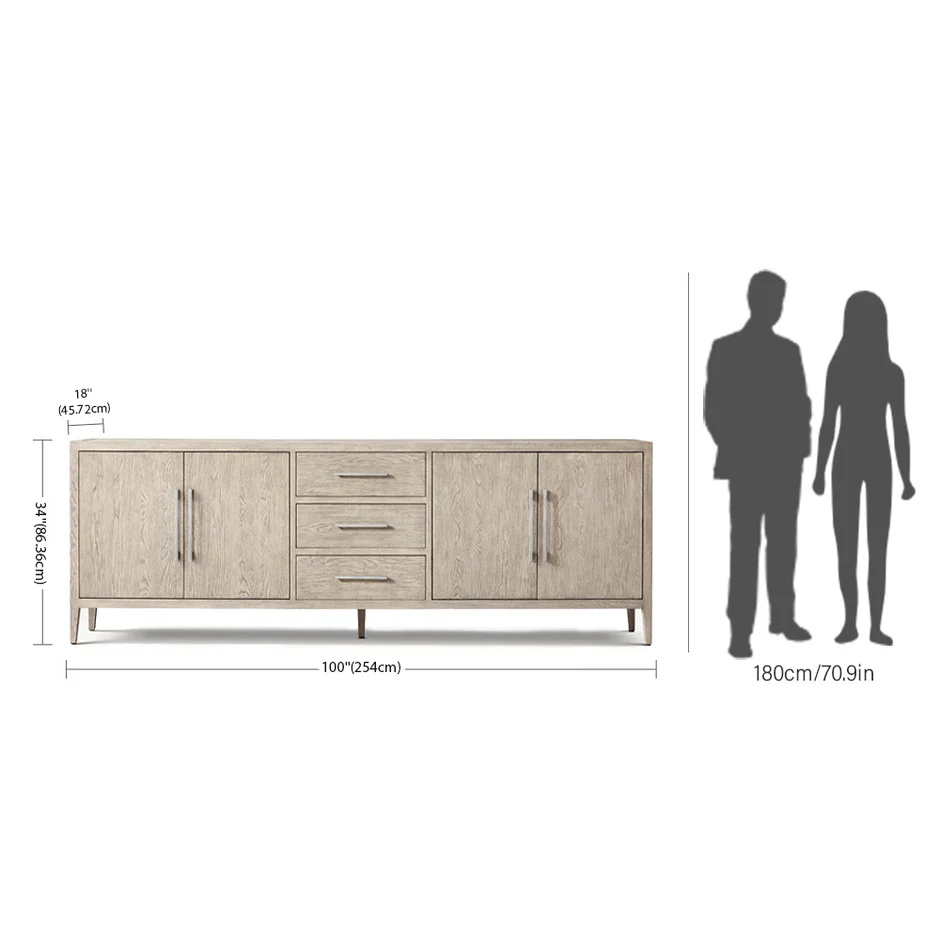 4-Door Sideboard With Drawers 4-Türer-Sideboard mit Schubladen