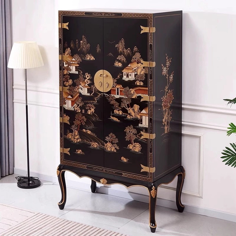 New Classical Chinese Hand-painted Wardrobe Neue klassische chinesische handbemalte Garderobe