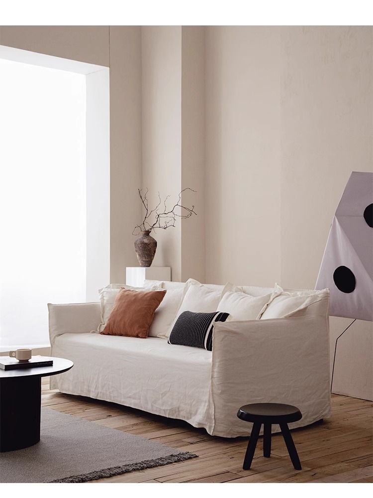 Creme - Stil Wohnzimmer Lounge Sofa