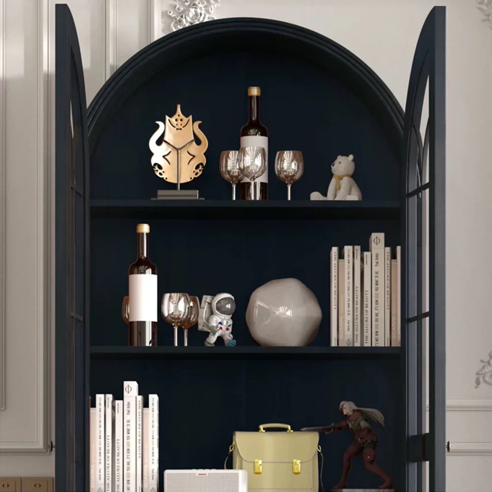 Bogen - geformtes Glas - Türbuchregal