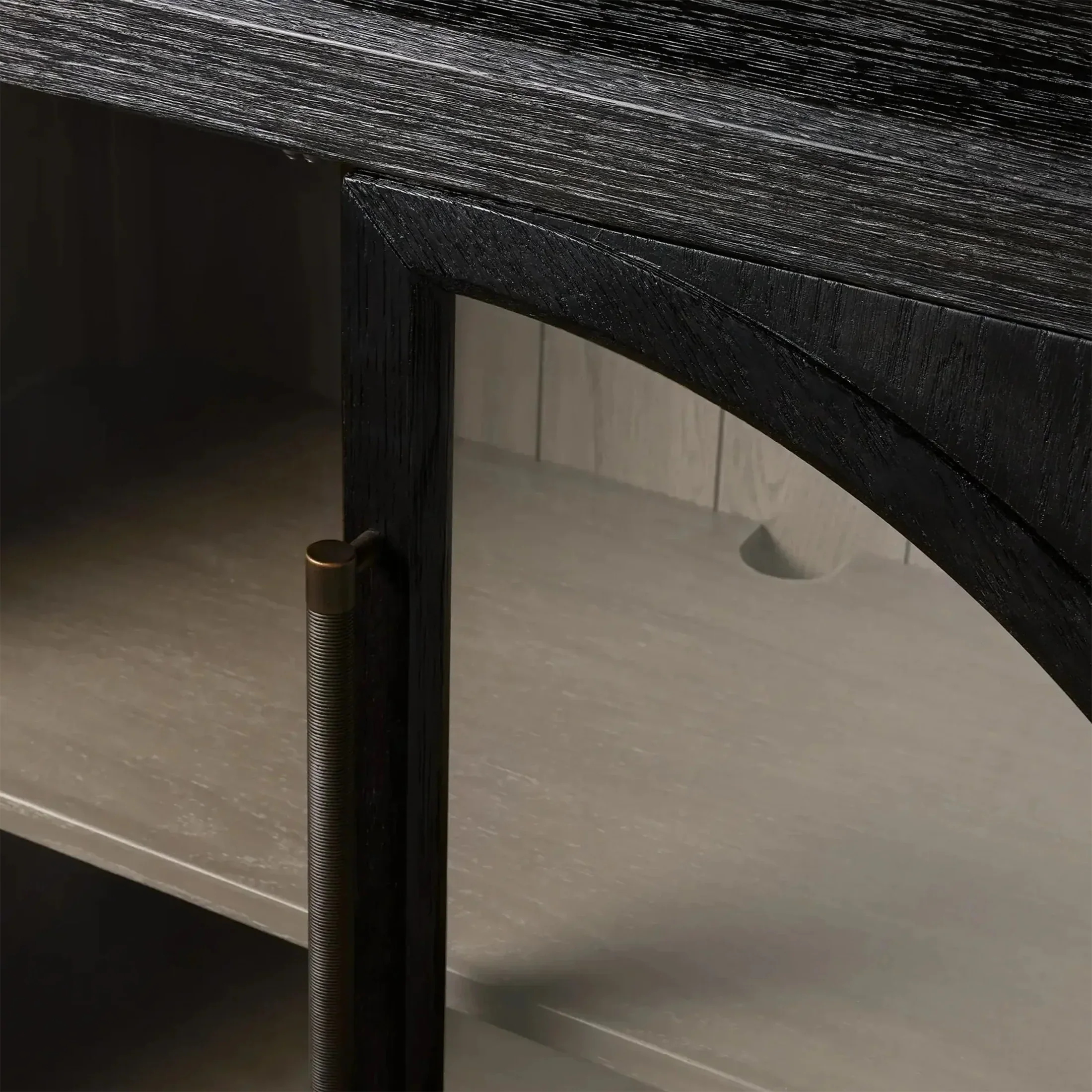 Niedrig - Profil schwarzes Glas - Frontschrank