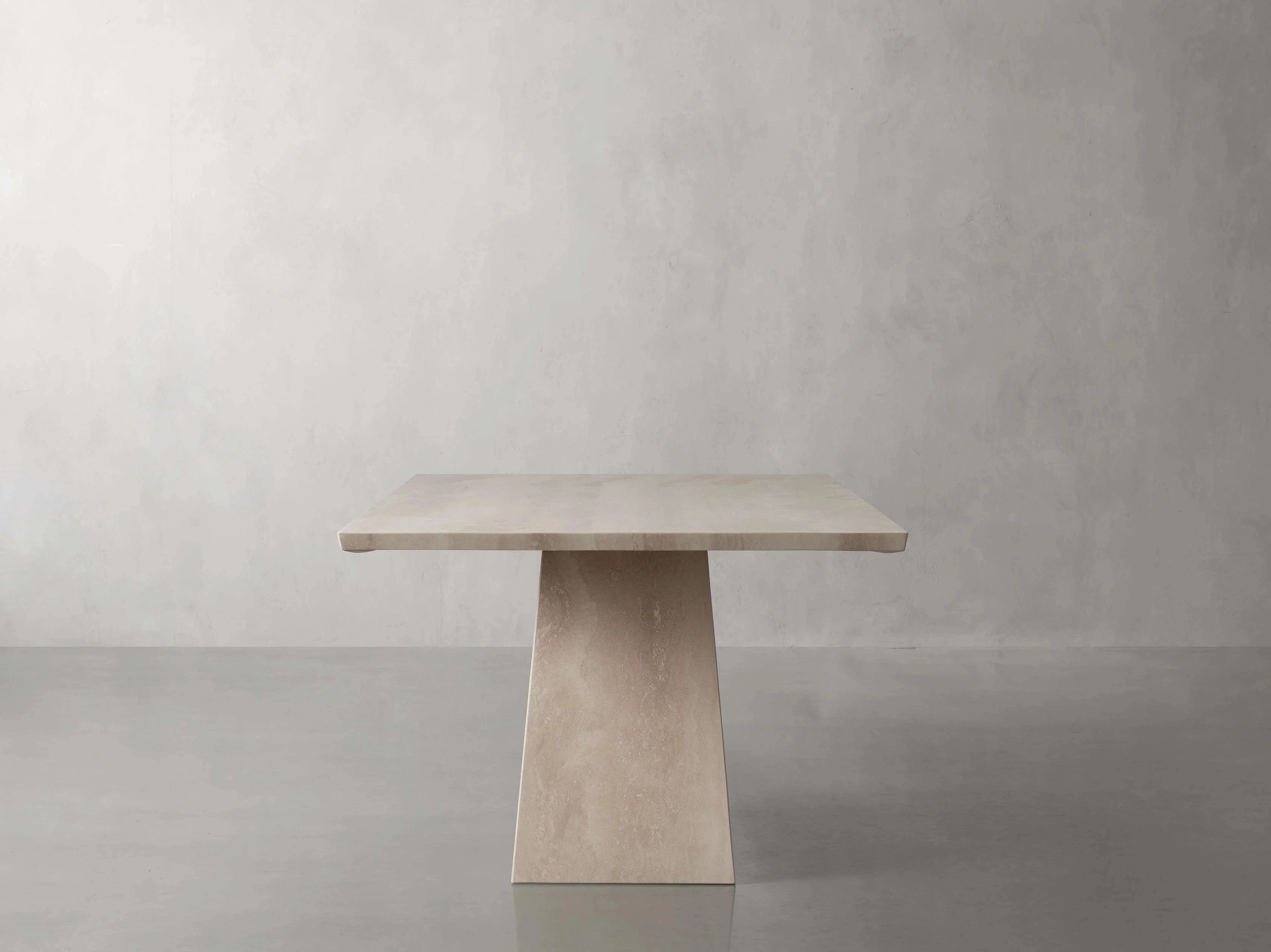 Rechteckige Travertin -Tabelle