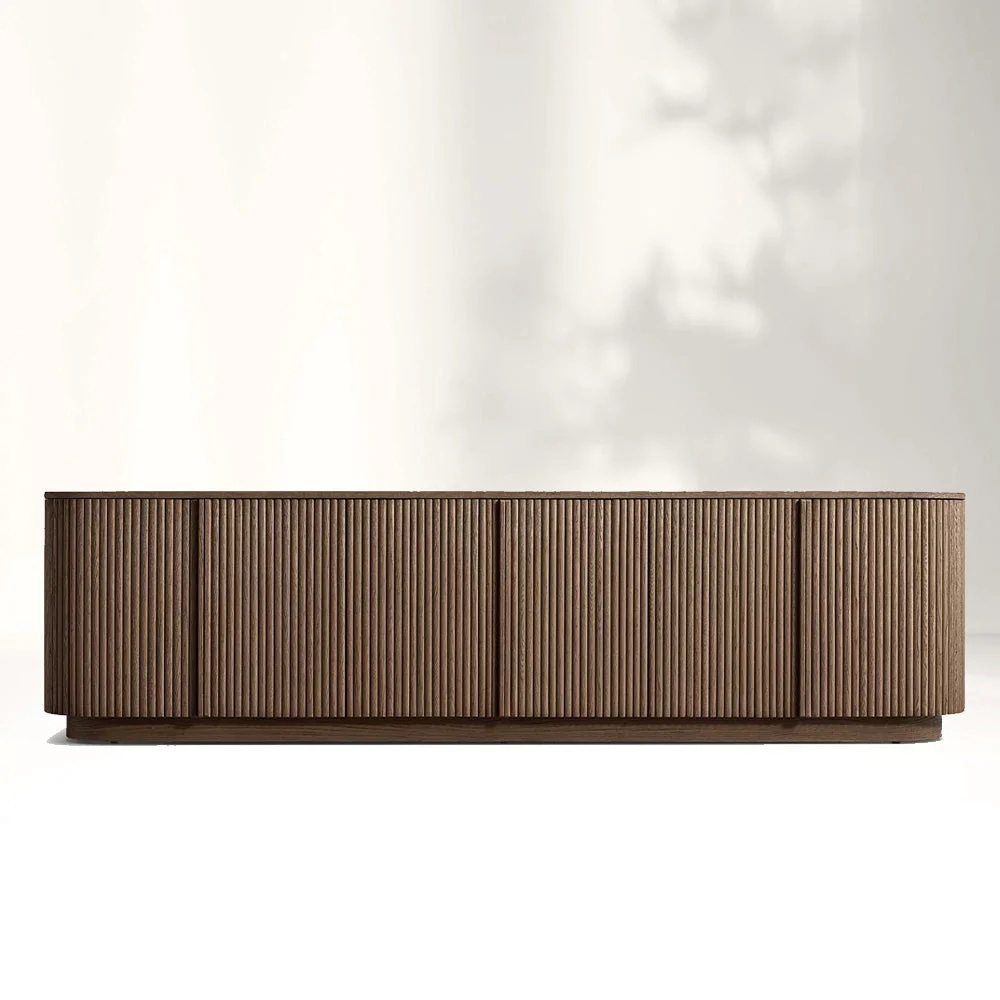 Amerikanisches Wohnzimmer Massives Holz weiße Eiche Eingangsschrank TV -Schrank Schrank