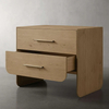  Doppelte Schublade Massivholz Nachttisch
