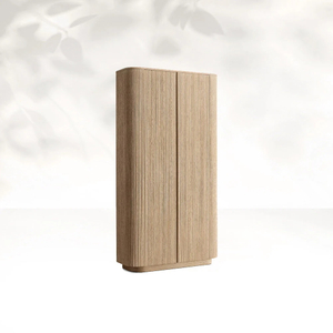 Vertikale Getreide -Massivholzgarderobe