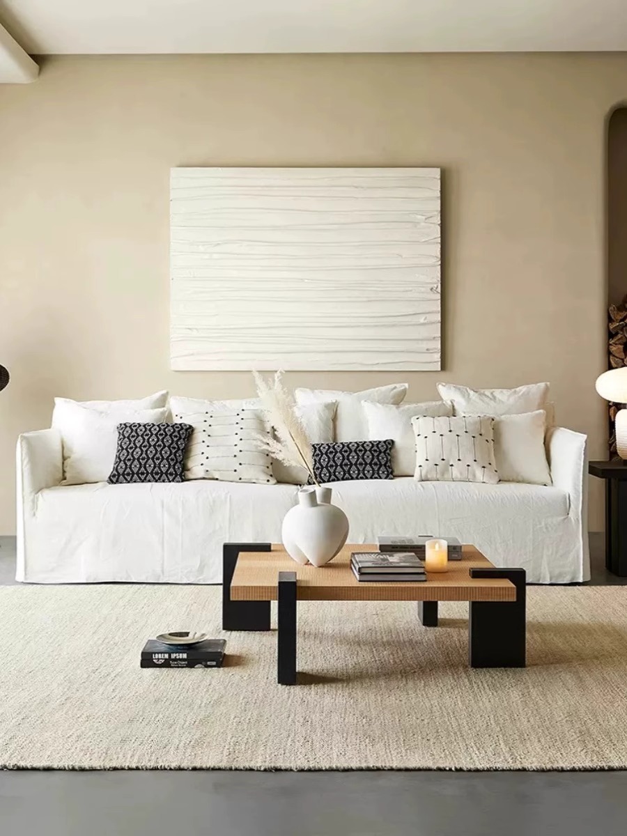 Leinenstoff im japanischen Stil einfaches Sofa