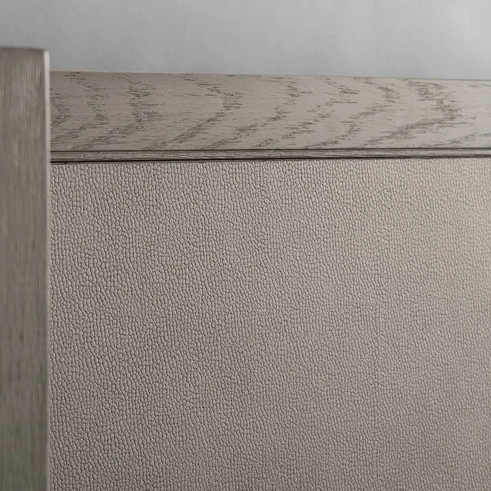 Vertikal - Graubett mit Tafel Kopfteil