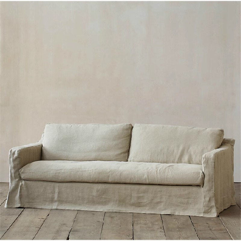 Abnehmbar und waschbarer Vintage -Stoffsofa