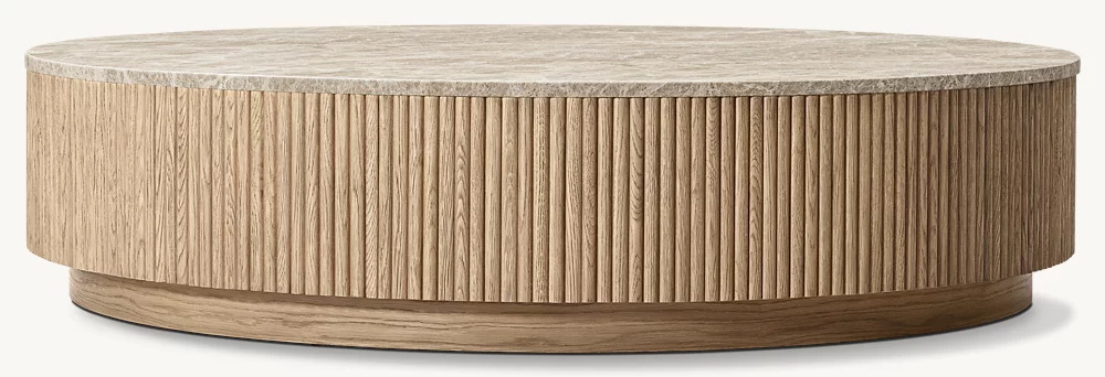 Steinkoper runder Couchtisch