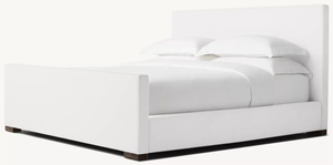 Stofftafelplattformbett mit Fußbrett