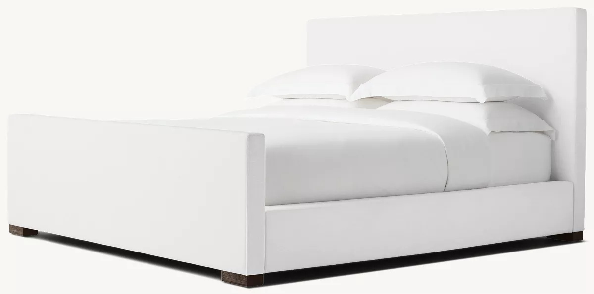 Stofftafelplattformbett mit Fußbrett