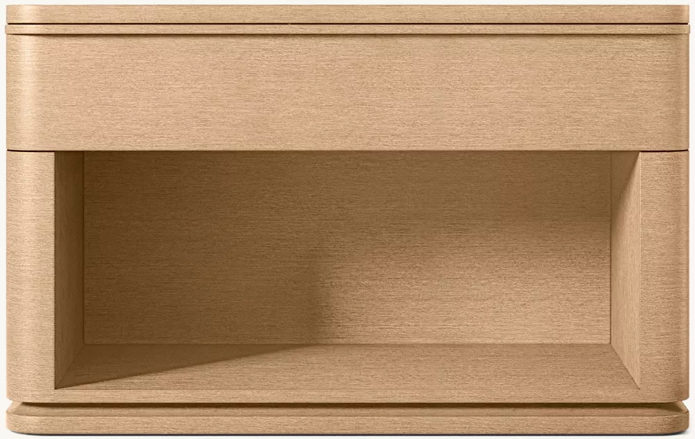 Einfacher Holz mit einem Tisch am Nachttisch