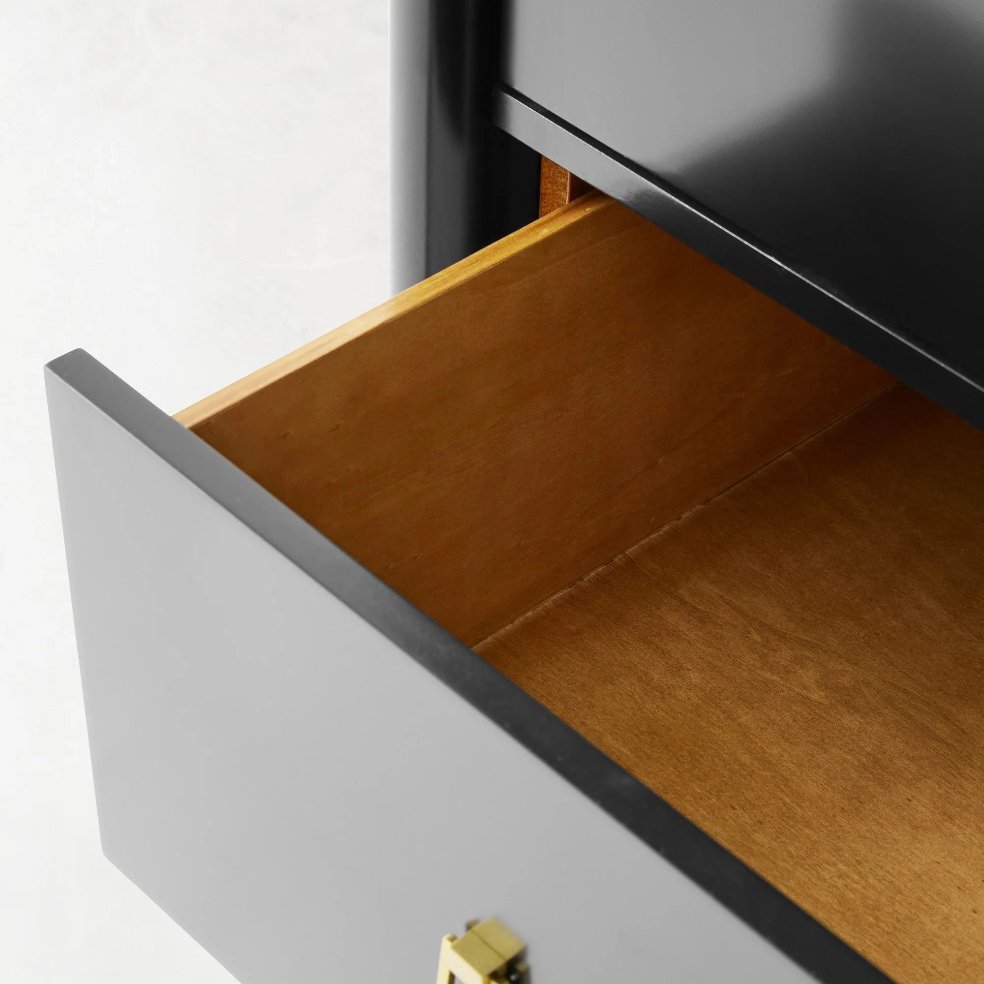 Doppel - T&uuml;rschwarzer Aufbewahrungsschrank mit Schublade