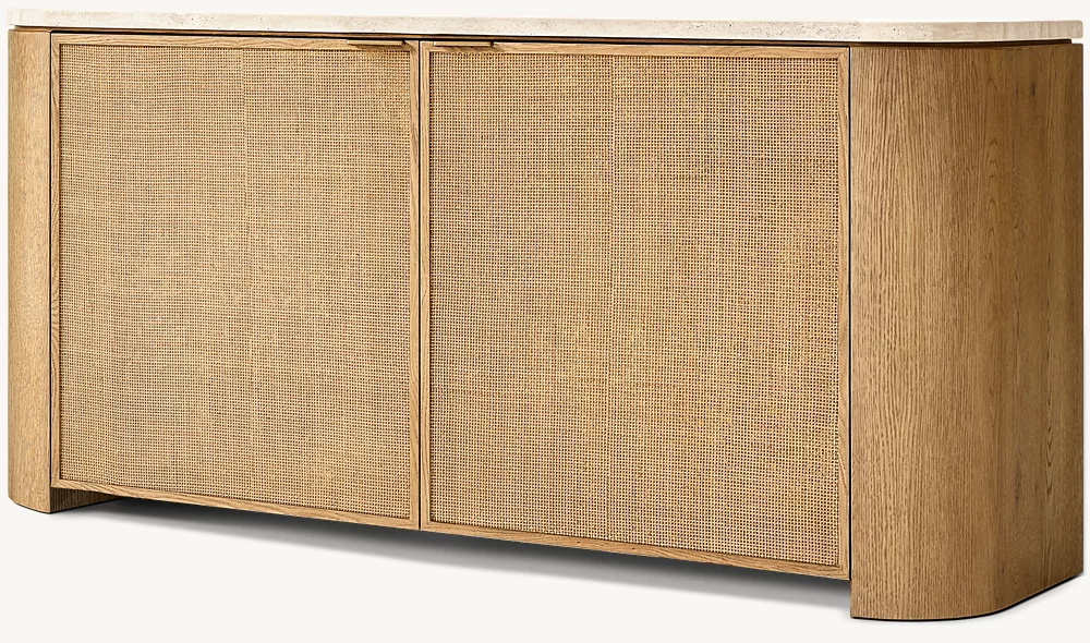 2-Türer-Sideboard gewebte Panel 