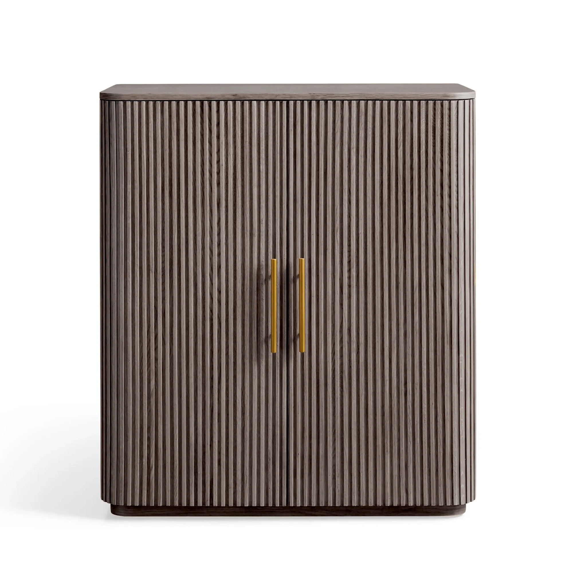 Moderner weißer Eichenweinschrank