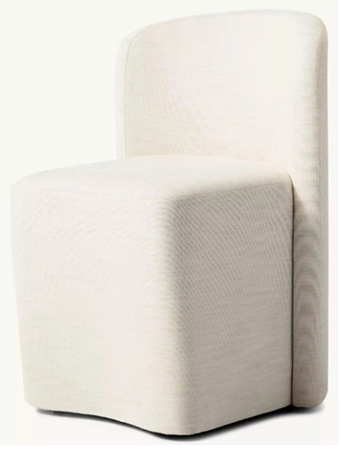 Moderner Stoff minimalistischer Sessel aus massivem Holz zum Essen