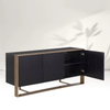 Modernes Metall mit massivem Holz Sideboard