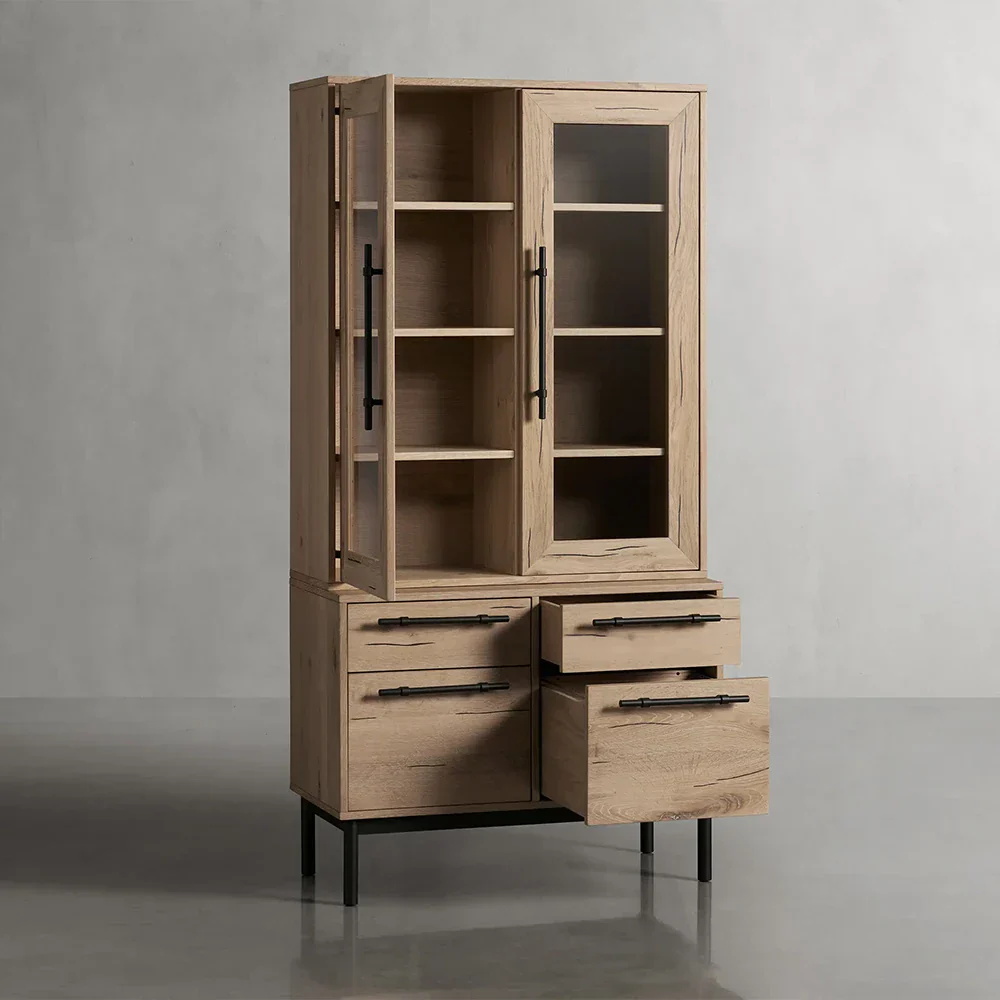 Industrial - Style Glass - Türspeicherschrank