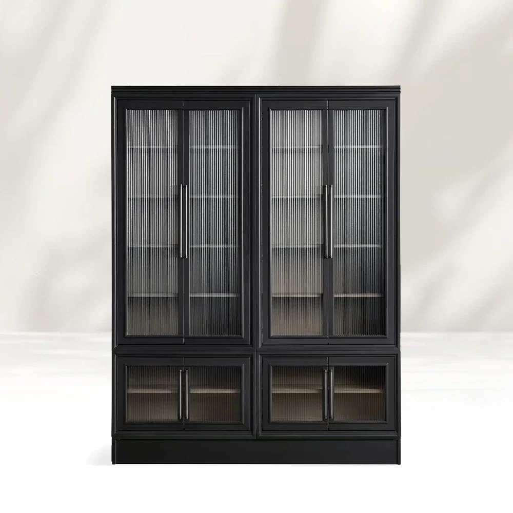 Moderne minimalistische Doppel - Glas - Türstaderschrank