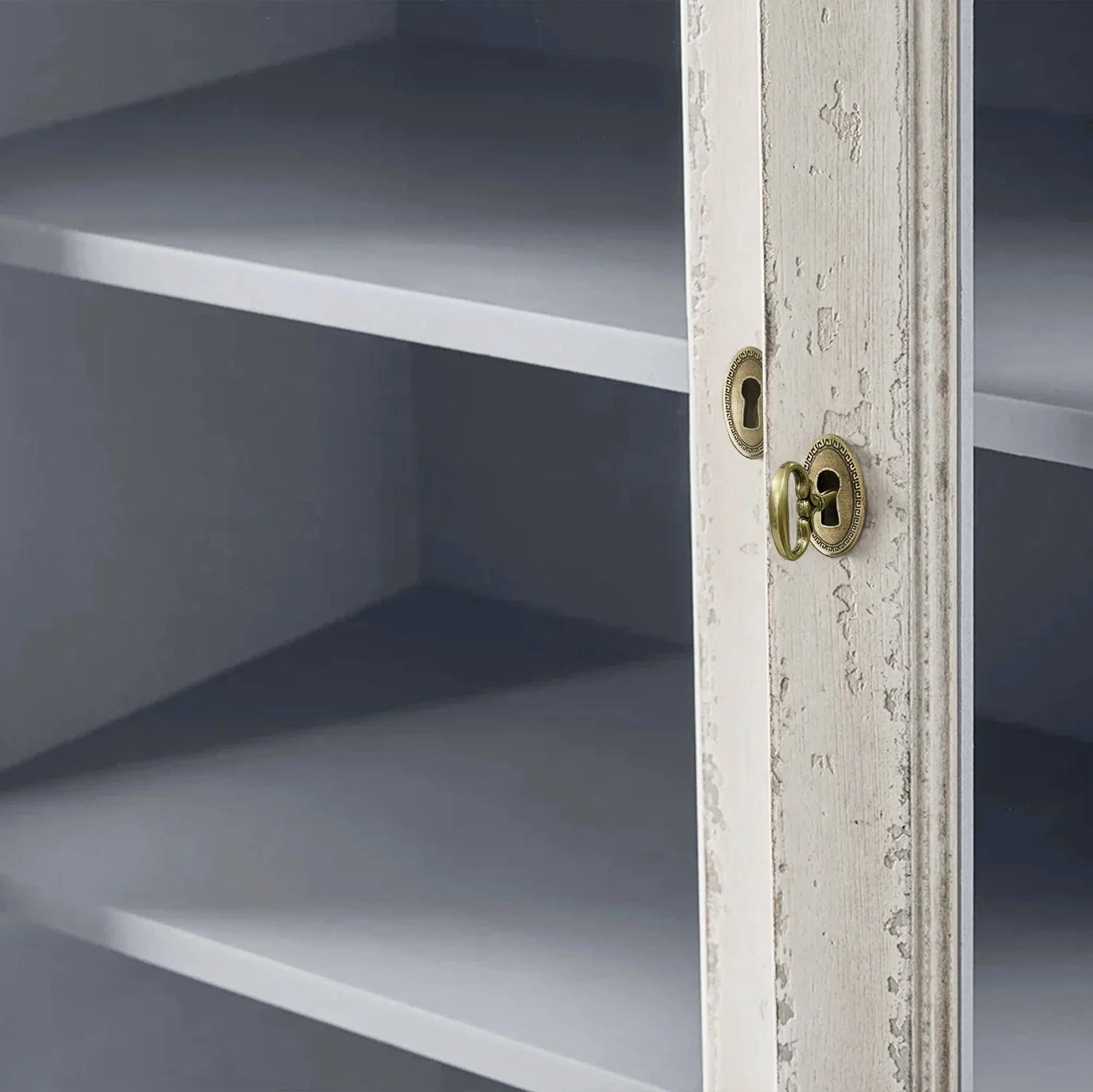 Weiße Eiche Serenity Arc Glass Cabinet