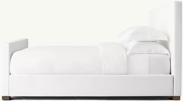 Stofftafelplattformbett mit Fußbrett