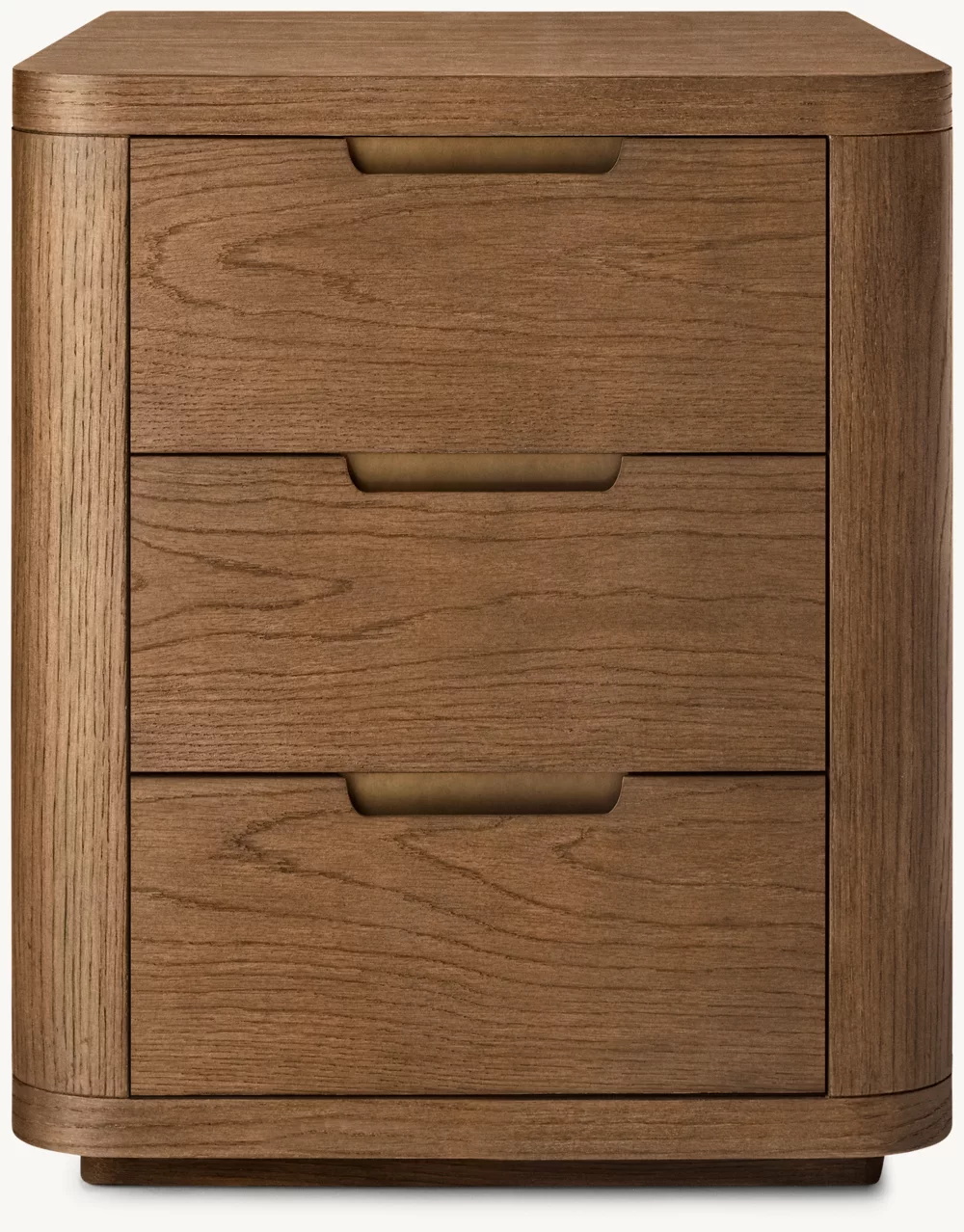 Massivholz abgerundetem Nachttisch