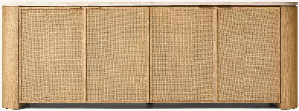 4-Türer-Sideboard gewebte Panel