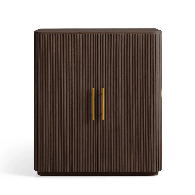 Moderner weißer Eichenweinschrank