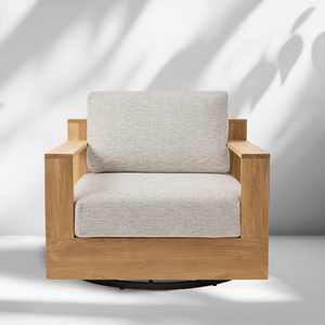 Outdoor-Drehstuhl aus Teakholz