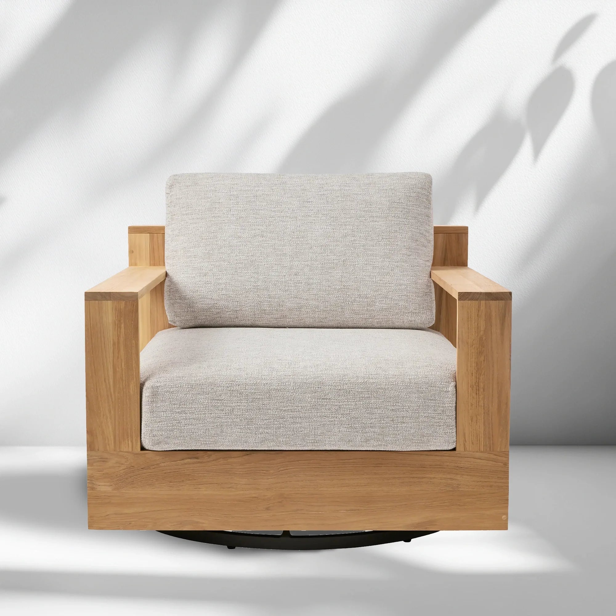 Outdoor-Drehstuhl aus Teakholz