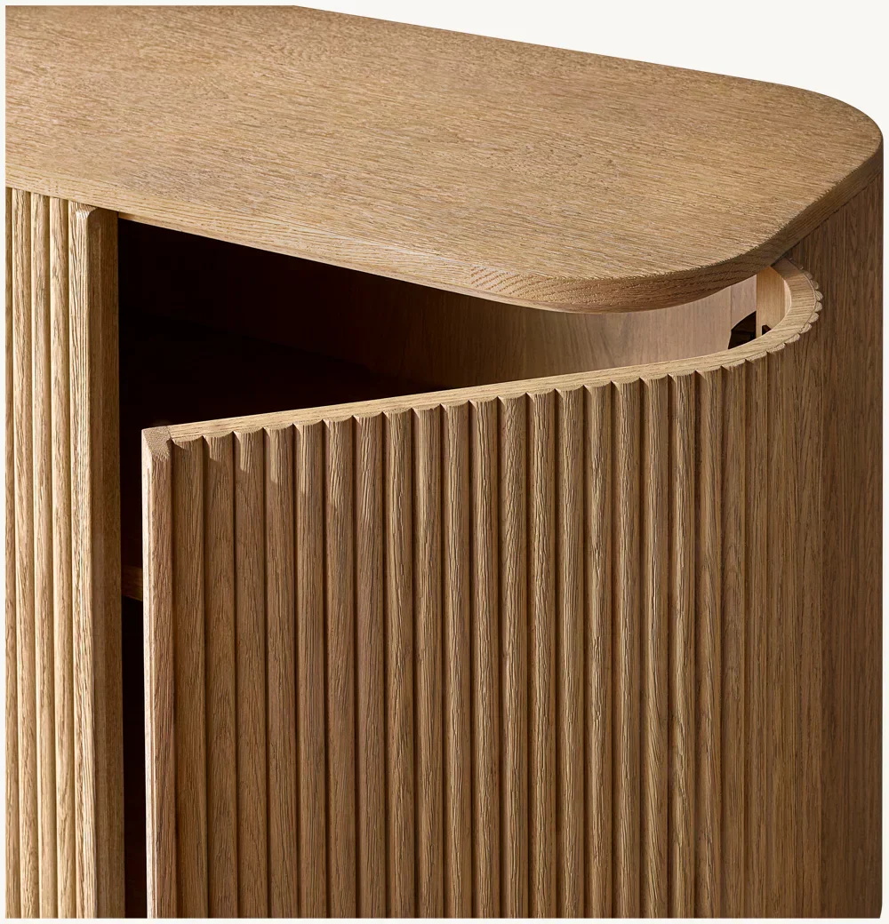 Amerikanisches Wohnzimmer Massives Holz wei&szlig;e Eiche Eingangsschrank TV -Schrank Schrank