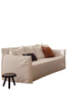 Creme - Stil Wohnzimmer Lounge Sofa
