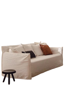 Creme - Stil Wohnzimmer Lounge Sofa