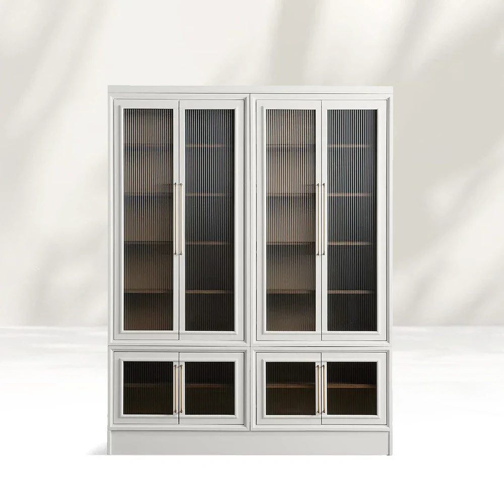 Moderne minimalistische Doppel - Glas - Türstaderschrank