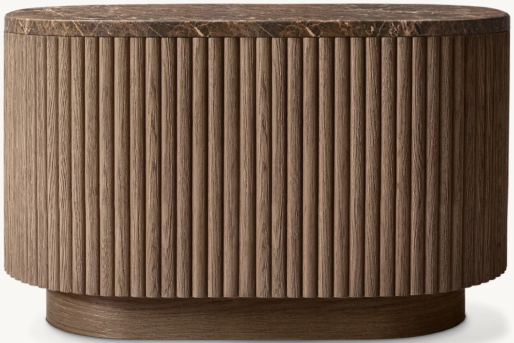 Steinrechte -Rechteck -Beistelltisch