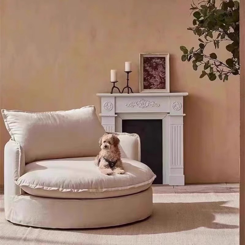 Abnehmbare und waschbare runde einzelne Sofa