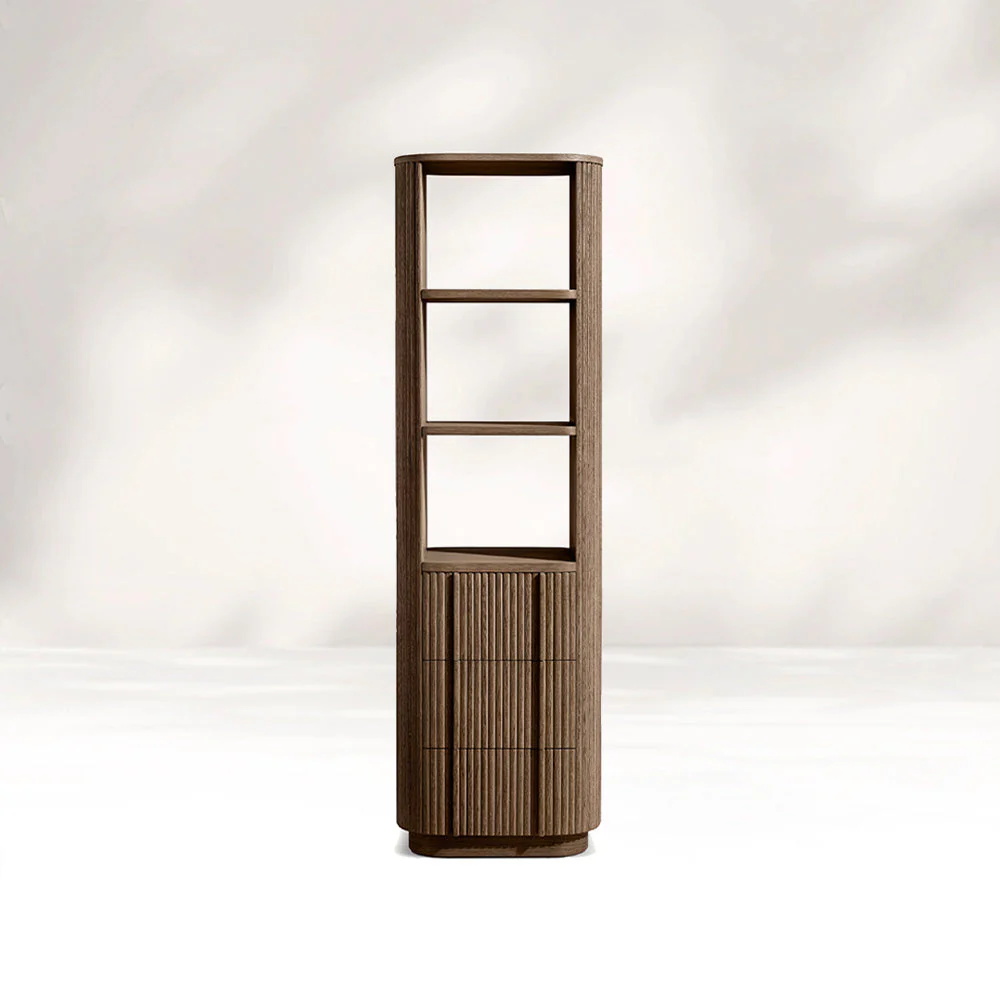 Natürliches Getreide Licht Holz Einzelspeicherregal