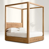 Moderner minimalistischer Stil Massivholz-Vier-Hope-Bett