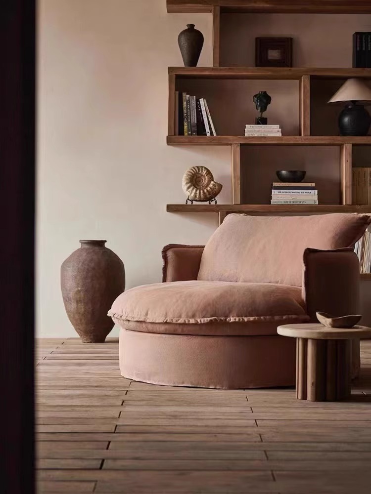 Abnehmbare und waschbare runde einzelne Sofa