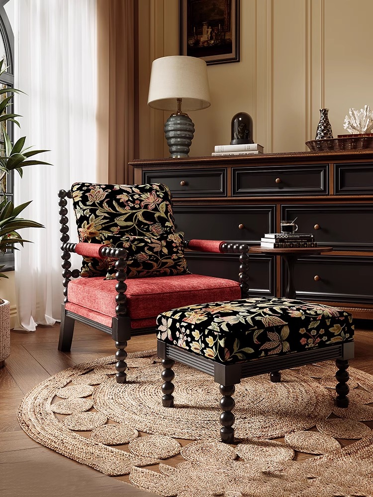 Französischer Retro -Perlenstuhl