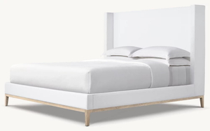  Stoffschutzplattformbett - Eichenbasis