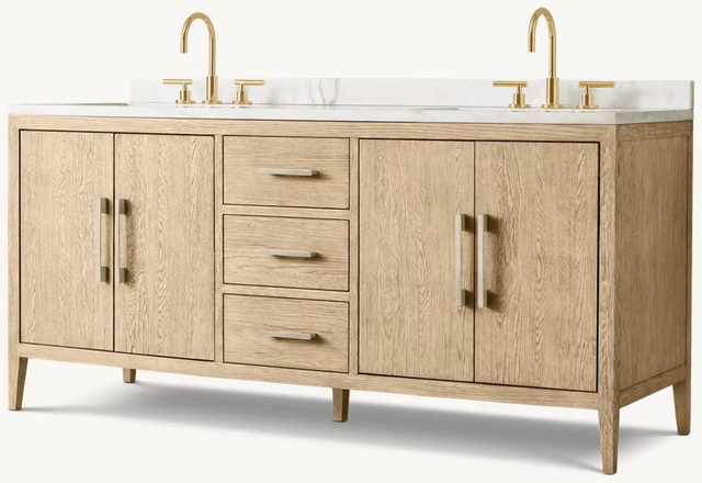 Französische zeitgenössische Doppelwaschtisch