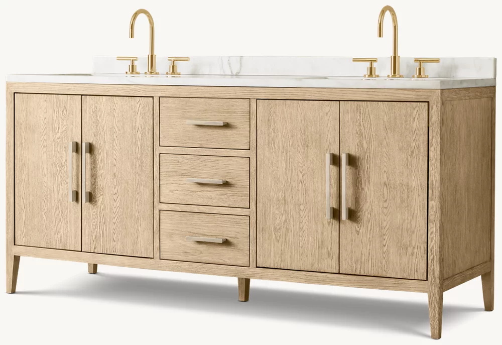 Französische zeitgenössische Doppelwaschtisch