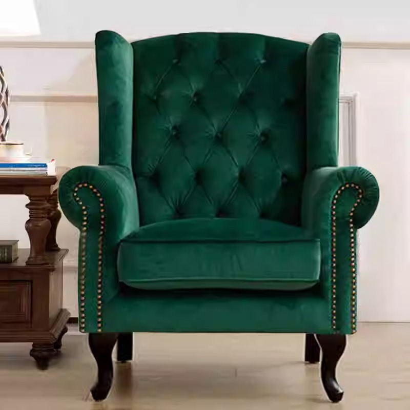 Stoff im American-Stil Single Sofa Stuhl