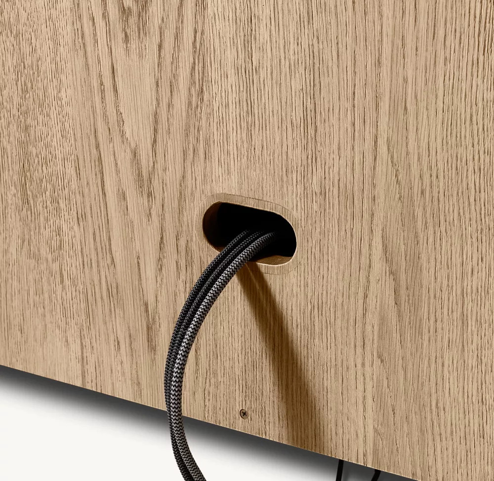 Aufbewahrungs-Sideboard mit Marmorplatte aus weißer Eiche