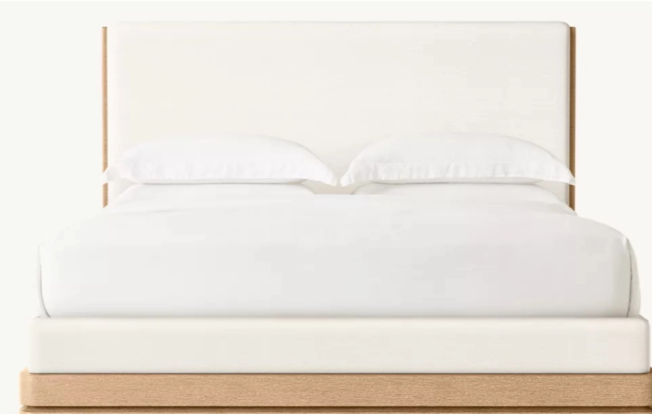 Stoffbett mit Holzrahmen f&uuml;r Hotels