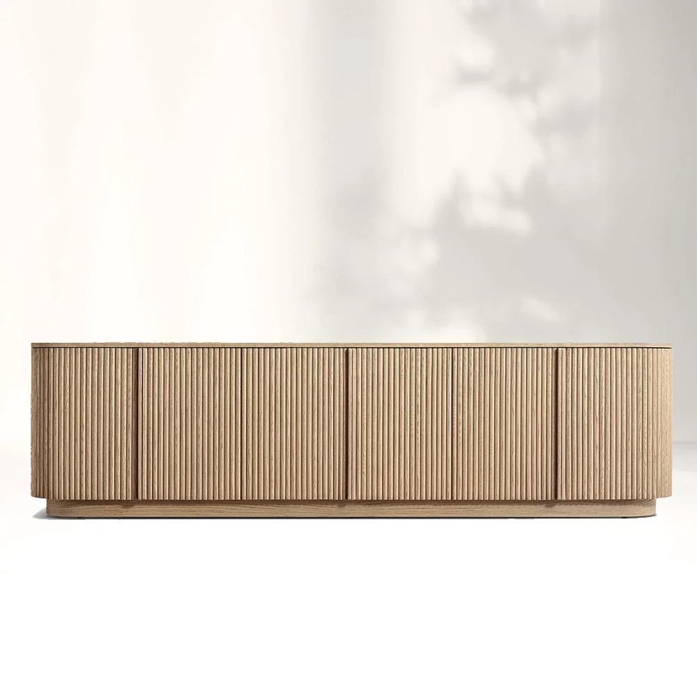 Amerikanisches Wohnzimmer Massives Holz weiße Eiche Eingangsschrank TV -Schrank Schrank