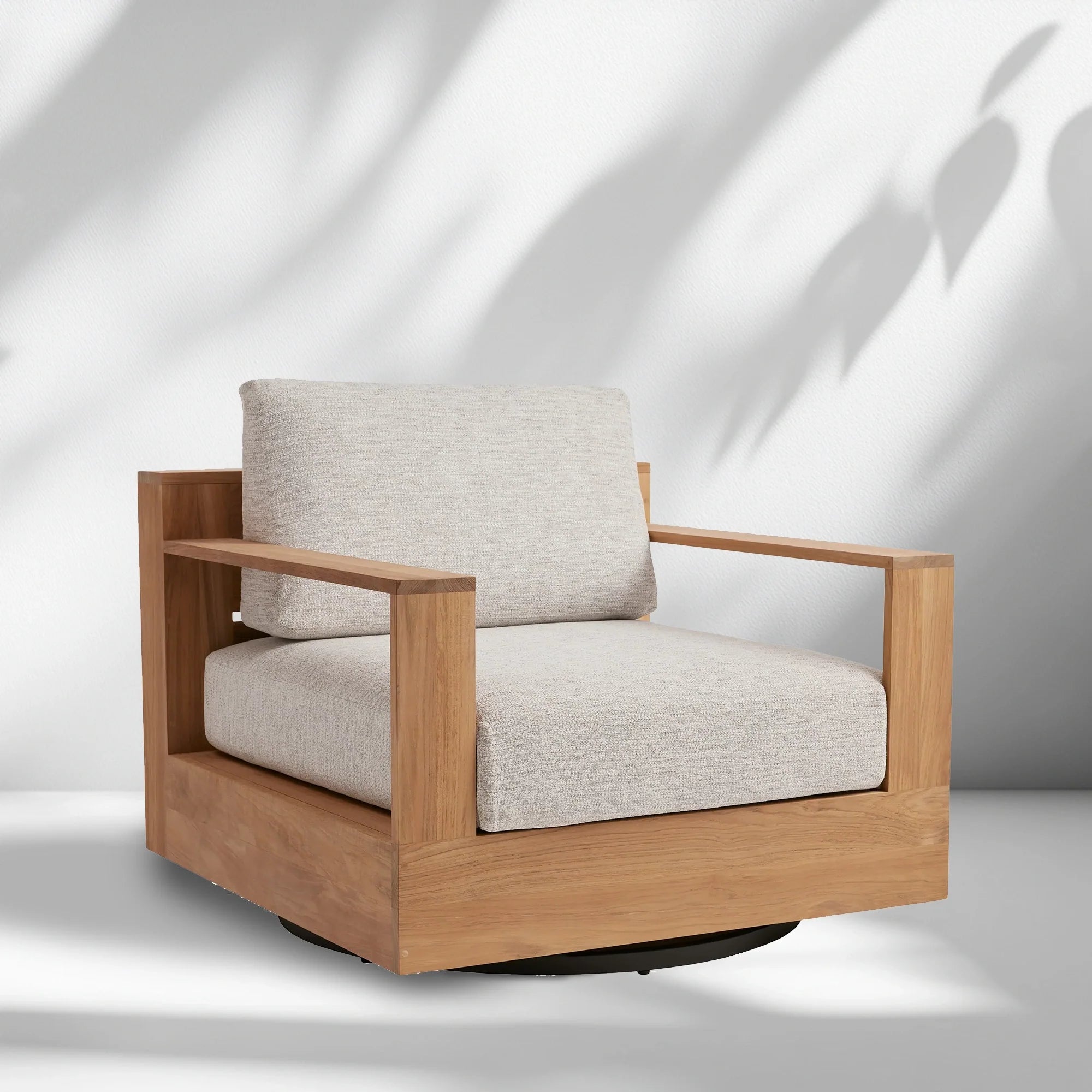 Outdoor-Drehstuhl aus Teakholz