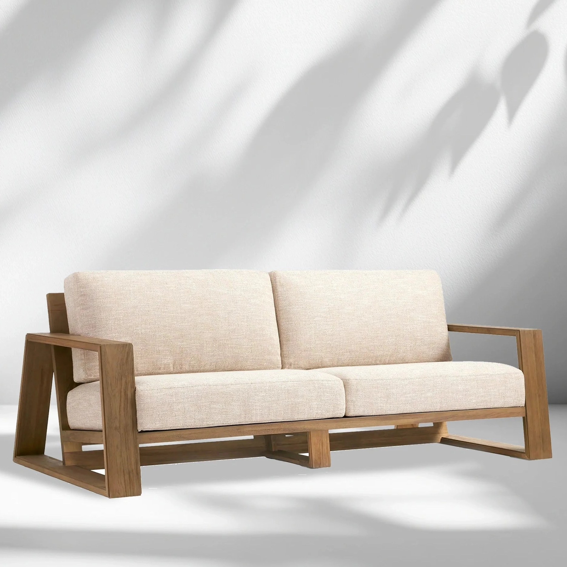 Outdoor -Teaksofa im verwitterten Kitz 