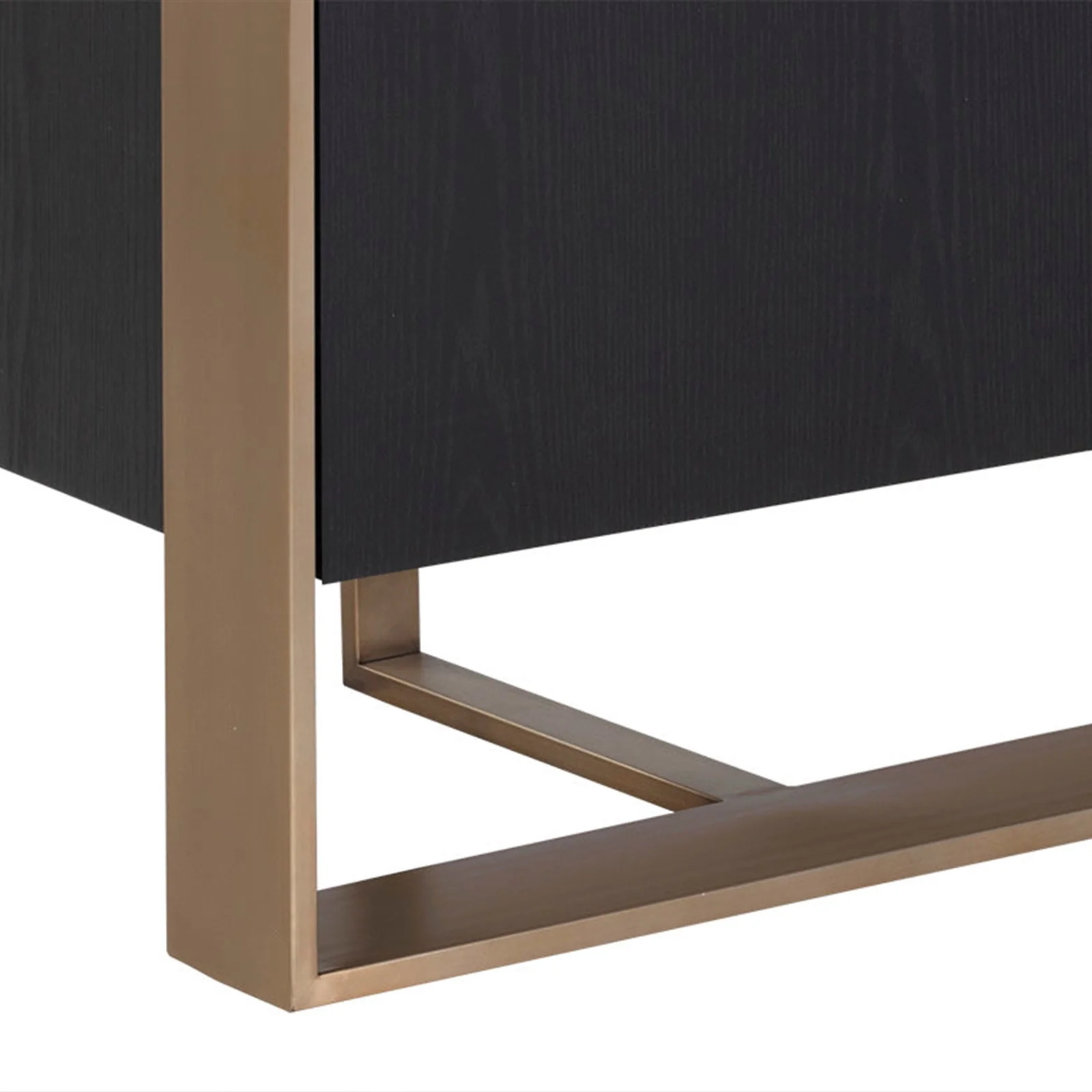 Modernes Metall mit massivem Holz Sideboard